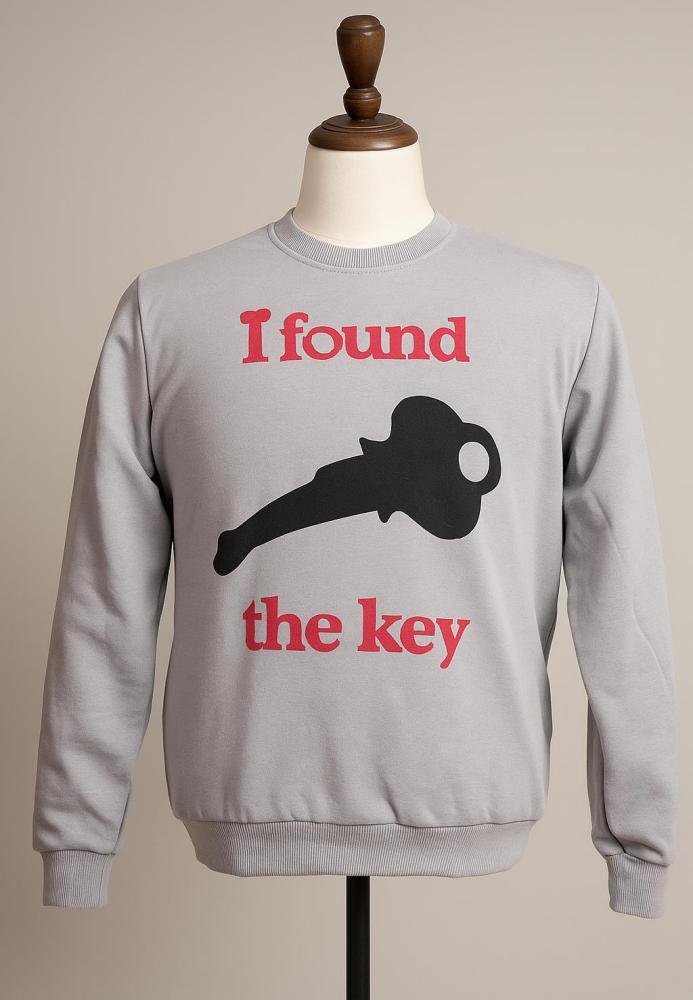 Bluza barbat ,Imprimeu negru ,culoare gri, En-gros