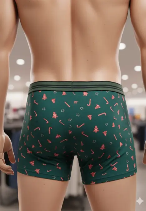 Boxeri barbati de Craciun, imprimeu emoji craciun,culoare diversificata,En-gros