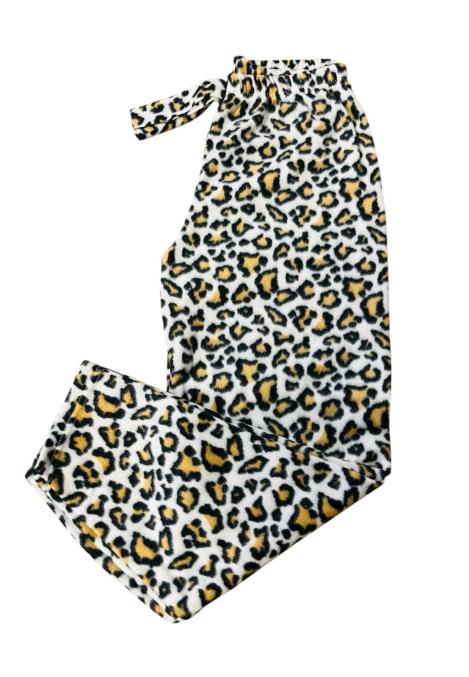 Pantaloni polar dama,culoare alb cu maro,En-gros