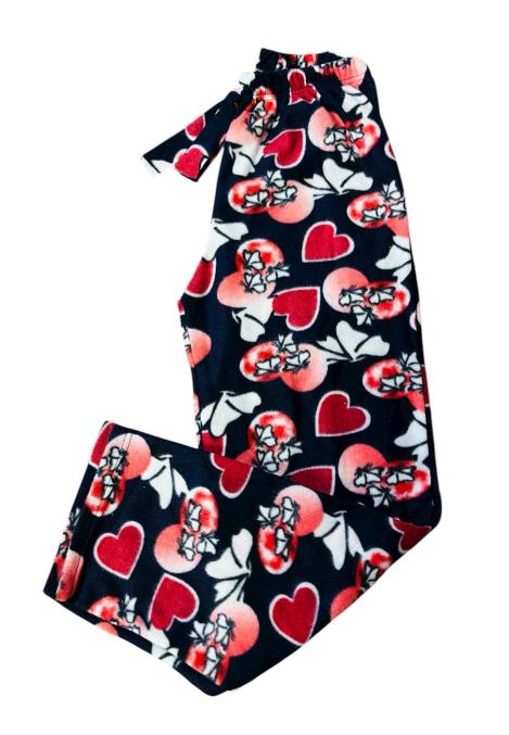 Pantaloni polar dama,culoare bleumarin cu rosu,En-gros