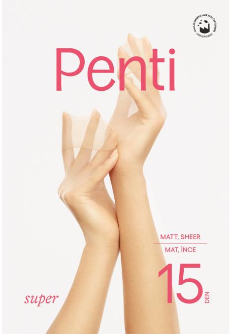 Penti Dres Engros Super 15 DEN– Ultra Fin, Mat, Bej