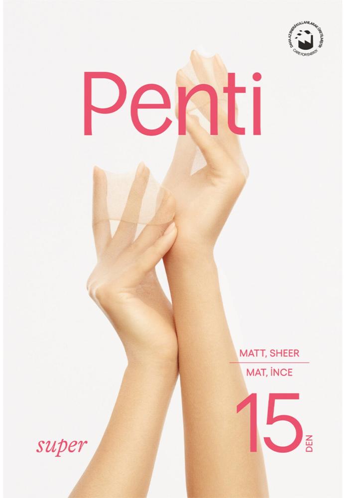 Penti Dres Engros Super 15 DEN– Ultra Fin, Mat, Bej