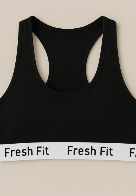 Bustieră sport Fresh Fit ,Culoar Negru,Engros