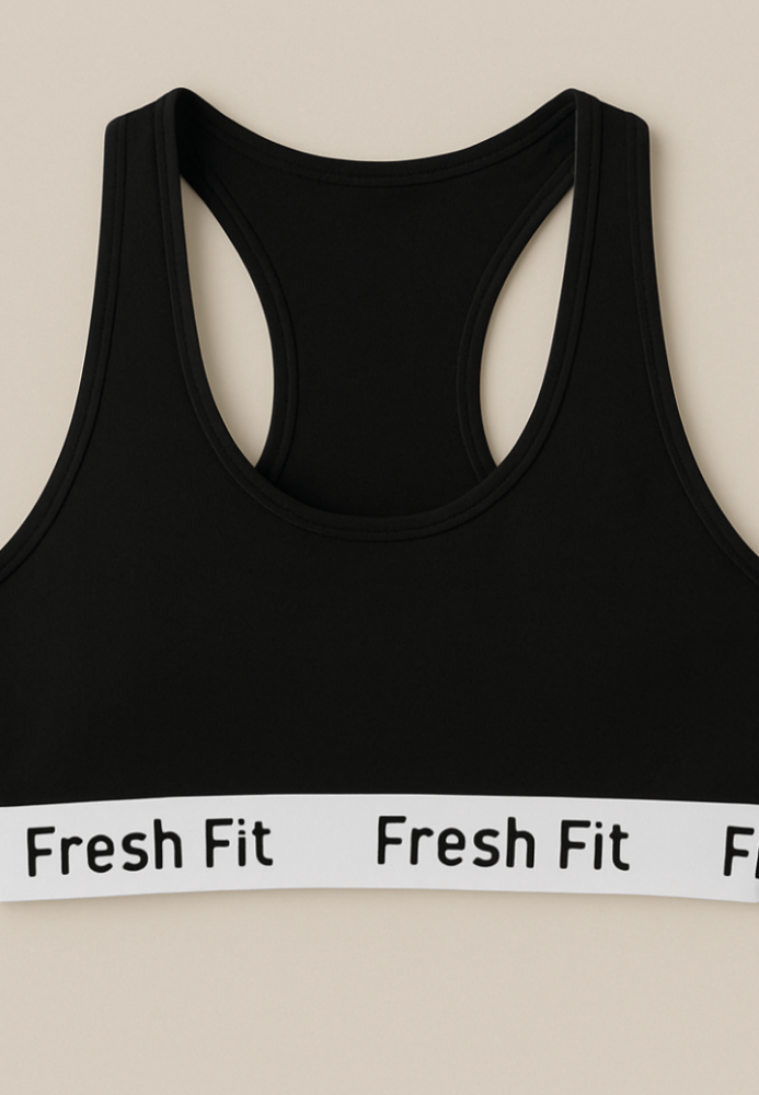 Bustieră sport Fresh Fit ,Culoar Negru,Engros