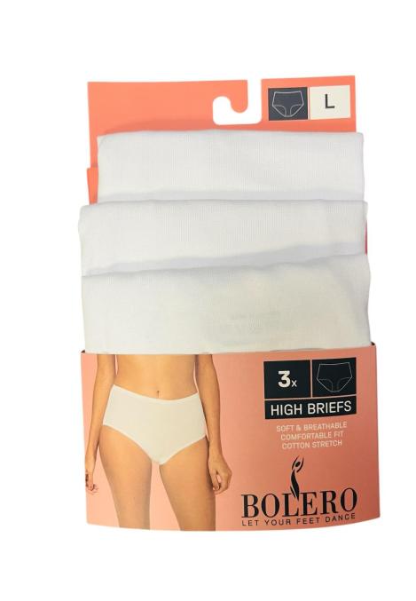 Chilot dama clasic, Set 3 Bucăți,Culoare alb, Engros