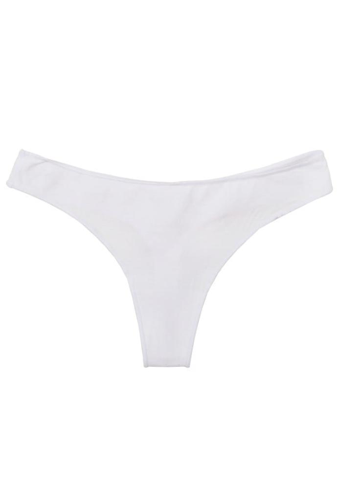 Chiloti Dama Tanga ,Fara Cusaturi ,Culoare Alb,Engros