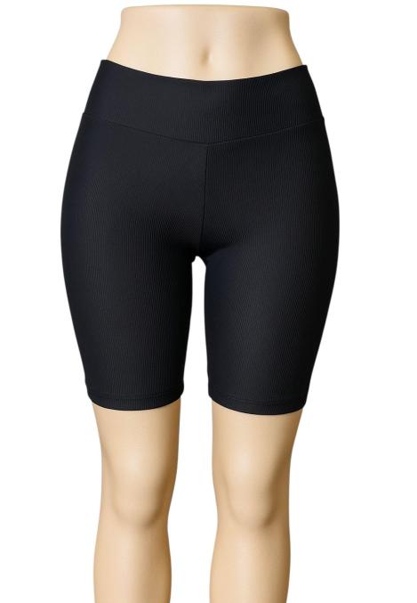 Colanți Damă Scurți si Elastici cu Talie înaltă- Culoare Negru, Engros