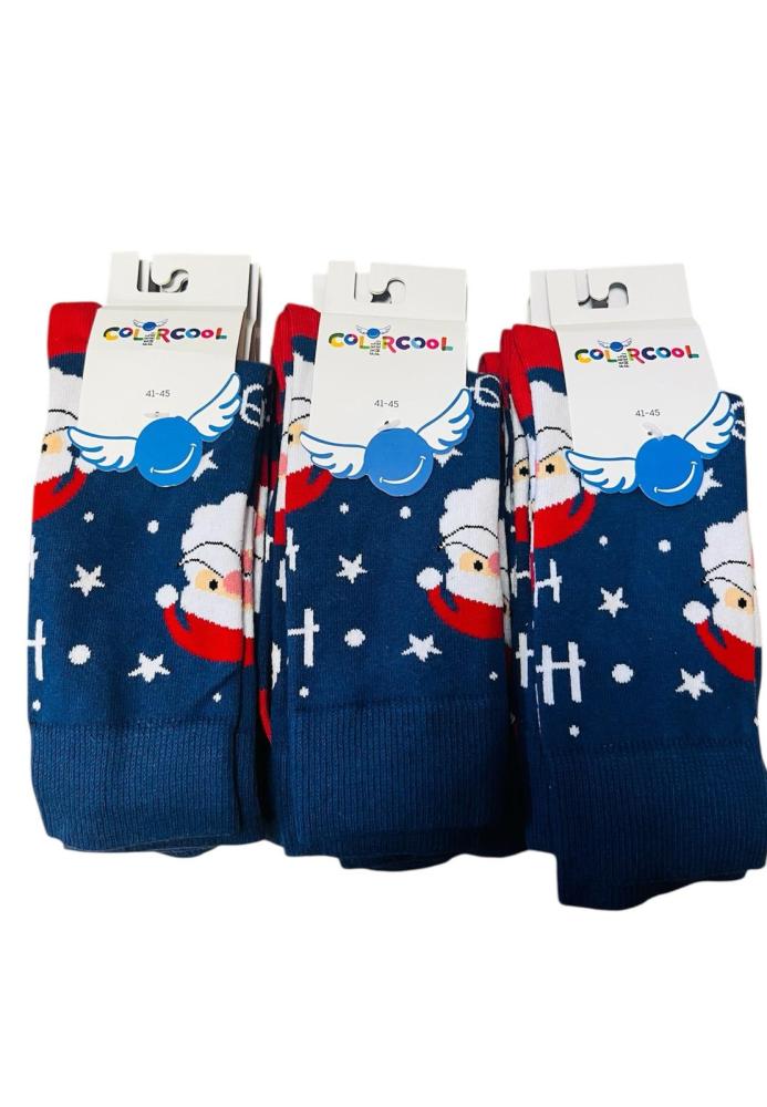 Sosete de Craciun Barbatesti ,Imprimeu Mos Craciun,Engros