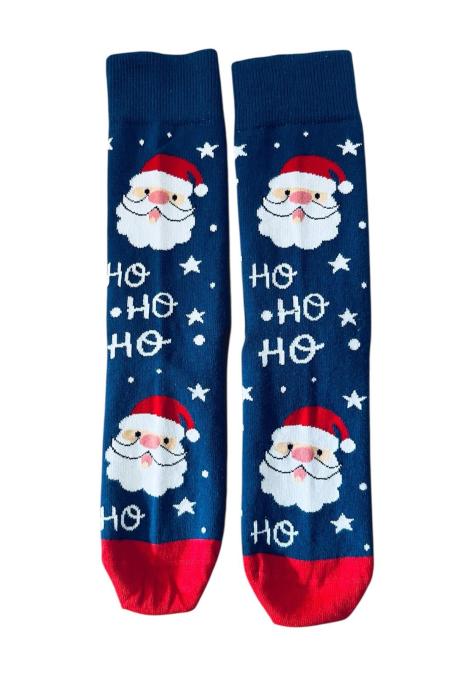 Sosete de Craciun Barbatesti ,Imprimeu Mos Craciun,Engros