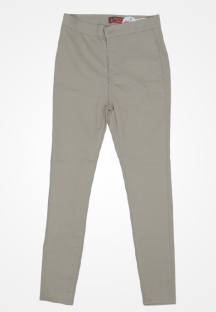 Blugi Damă Skinny Talie înaltă – Material Elastic, Subțire, Culoare Crem,Engros