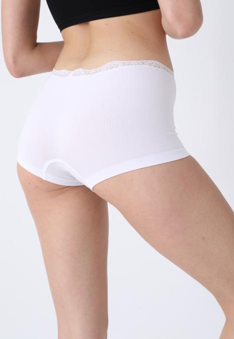 Boxeri Dama cu Dantela,Culoare Alb,Engros