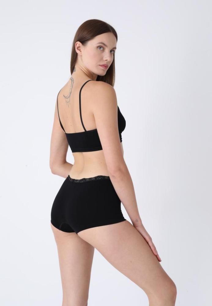 Boxeri Dama cu Dantela,Culoare Negru,Engros