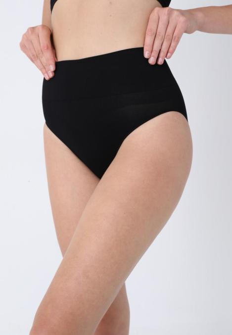 Corset Modelator Damă Clasic cu Talie înaltă , Push-up și Bandă Anti-Alunecare,Cuoare Negru,Engros