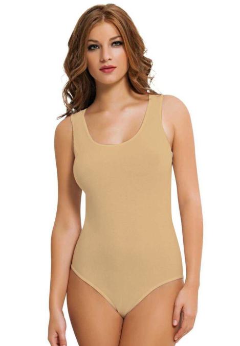 Body Dama cu Bretea Lată, Bej,Engros