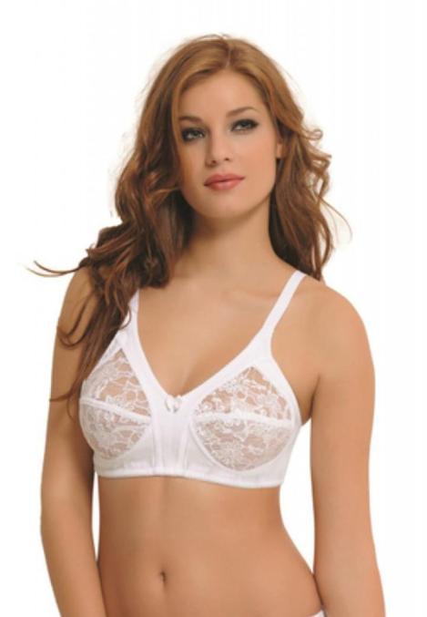 Sutien NBB Dama, Minimizator din Dantelă,Alb ,Engros