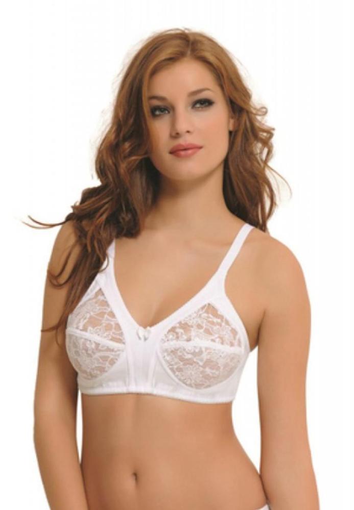 Sutien NBB Dama, Minimizator din Dantelă,Alb ,Engros