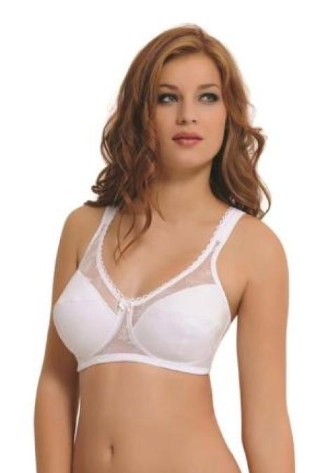 Sutien NBB dama minimizer cu push-up si dantelă, culoare Alb,Engros