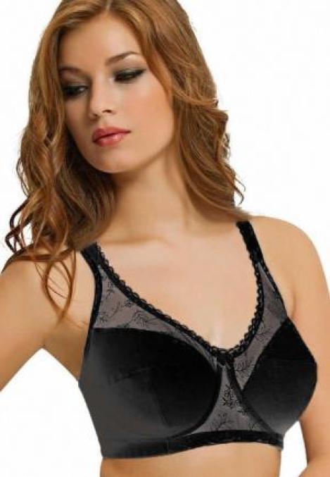 Sutien NBB dama minimizer cu pushe-up si dantelă, culoare Negru engros