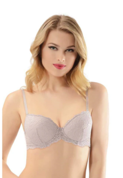 Sutien NBB cu dantelă, Push-Up si Balene de Sustinere, Culoare Lila Engros