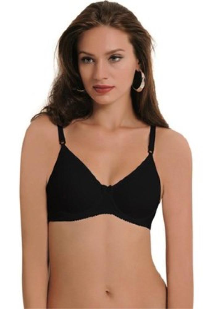 Sutien NBB cu push up și imprimeu subtil cu fundițe, culoare Negru Engros