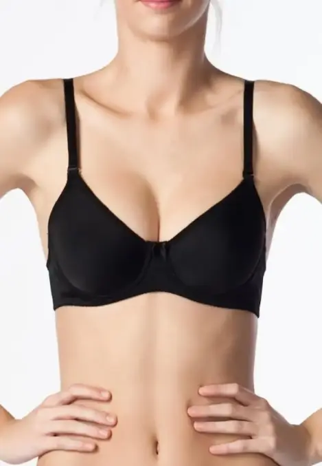 Sutien NBB damă cu balene și cupe moi, culoare negru, Engros