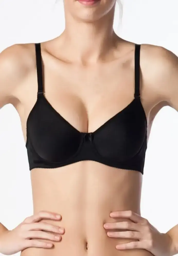 Sutien NBB damă cu balene și cupe moi, culoare negru, Engros