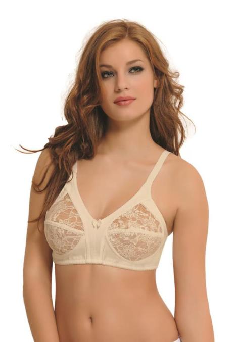 Sutien NBB Dama, Minimizator din Dantelă,Bej Engros