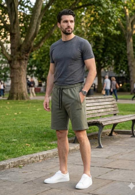 Pantaloni Scurți Bărbați "CROSS",culoare Kaki, Engros