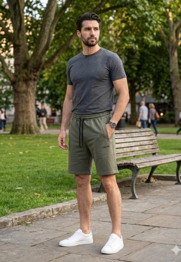 Pantaloni Scurți Bărbați "CROSS",culoare Kaki, Engros