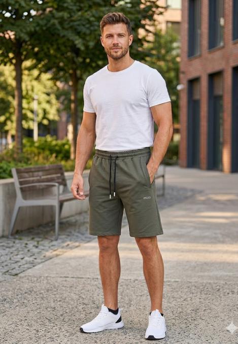 Pantaloni Scurți Bărbați,culoare Kaki, Engros
