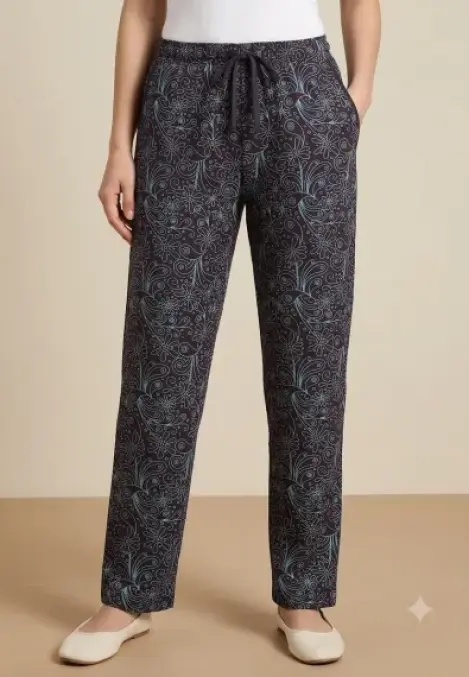 Pantaloni Damă Serena din Bumbac cu Buzunare și Șnur în Talie – Engros