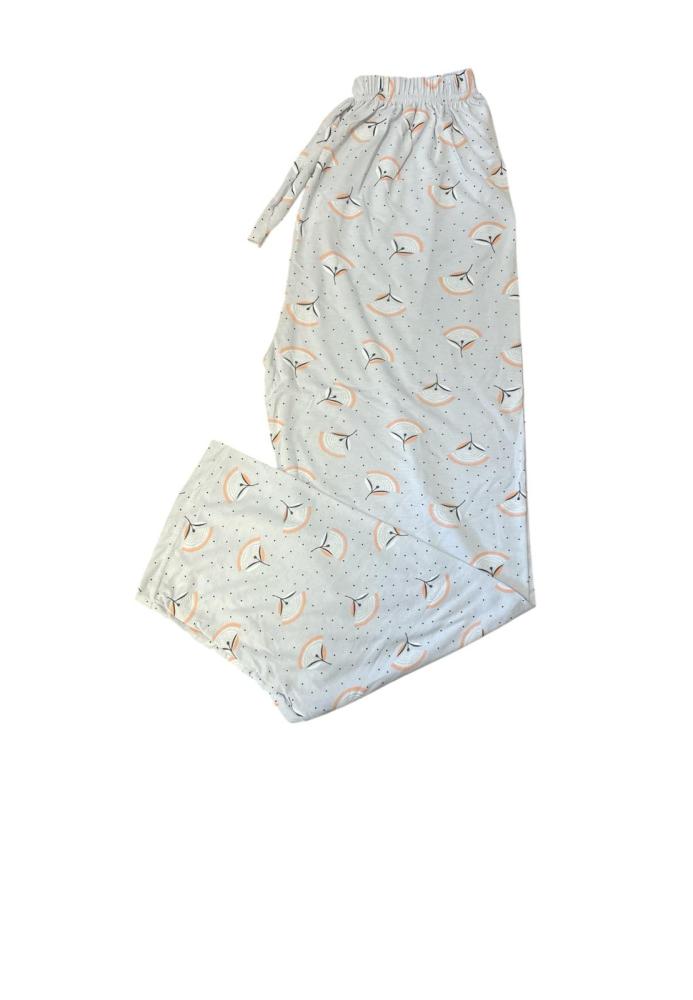 Pantaloni de Pijama Dama Lungi,Big Size,Culoare Bleu cu Negru, Engros