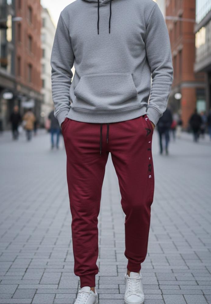 Pantaloni de sport barbat ,culoare visiniu,Engros