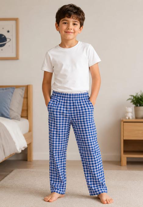 Pantaloni Lungi pentru Băieți cu Carouri – Engros