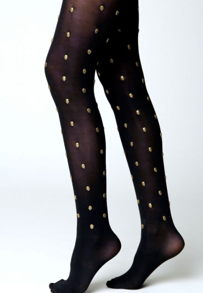 Dres damă Penti 40 DEN ,,Petra''- imprimeu craniu, Culoare Mov,Engros