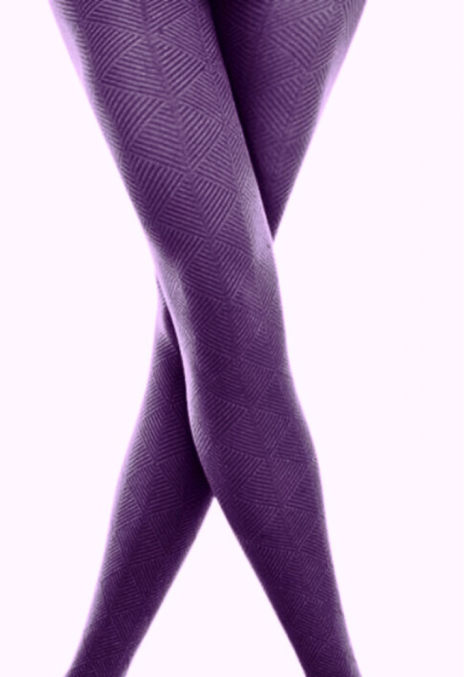 Dres damă Penti 50 DEN ,,Belinda''- Model romburi, Culoare orhidee,Engros