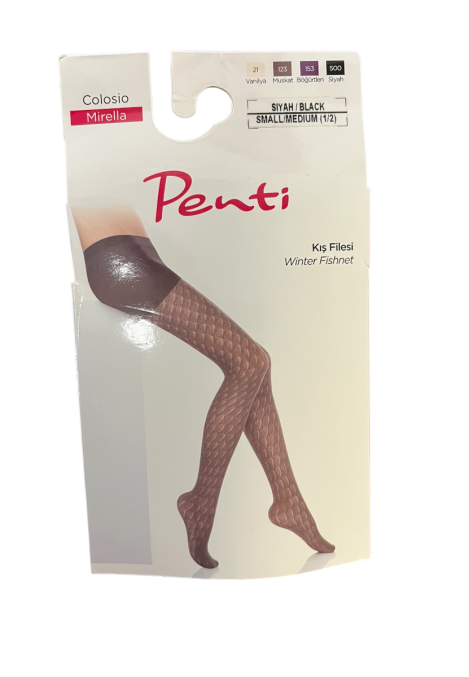 Dres damă Penti Colosio „Mirella”- Model croșetat cu plasă groasă, Culoare negru , Engros