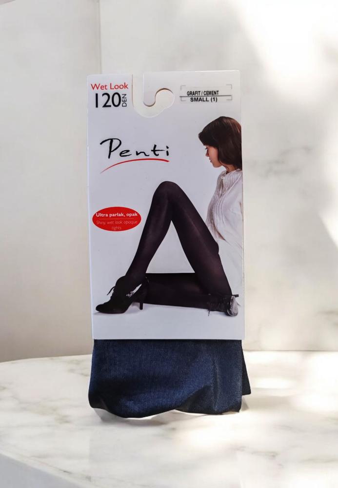 Dres damă Penti Wet Look, 120 DEN, culoare grafit – En-gros
