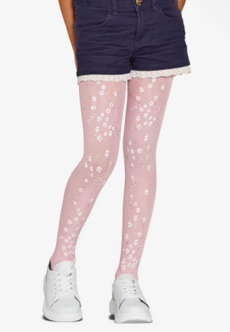 Dres fetițe Penti Pretty ,,Bouquet'', 40 den- imprimeu floricele, Roz Engros