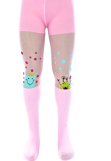 Dres fetițe Penti Pretty ,,Carolina'' 30 DEN- imprimeu hazliu, culoare Roz,Engros