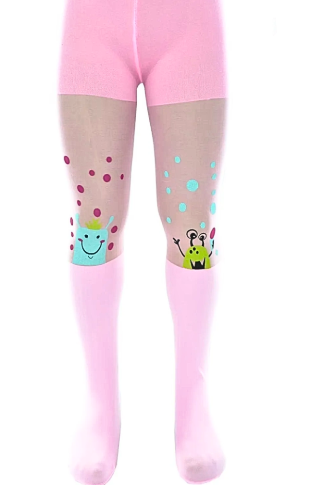 Dres fetițe Penti Pretty ,,Carolina'' 30 DEN- imprimeu hazliu, culoare Roz,Engros