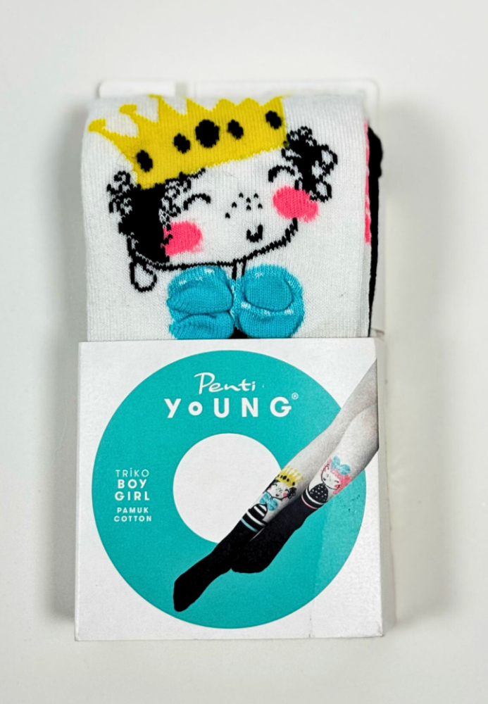 Dres fetițe Penti Young ,,BOY GIRL'', bumbac- mat, opac, Alb,Engros