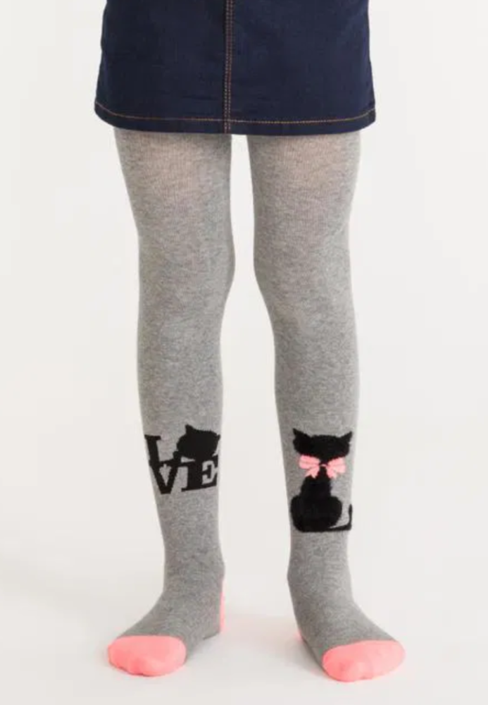 Dres fetițe Penti Young „Fluffy Cat'', bumbac- mat, opac, Gri,Engros