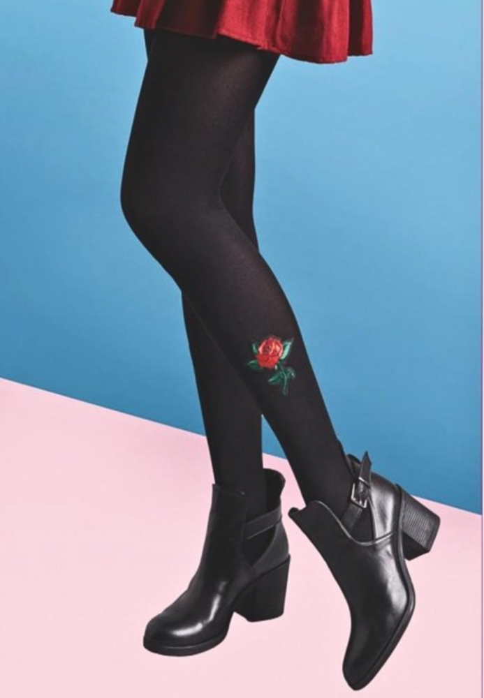 Dres Penti Lovely 80 DEN „Roses” – Negru,Engros