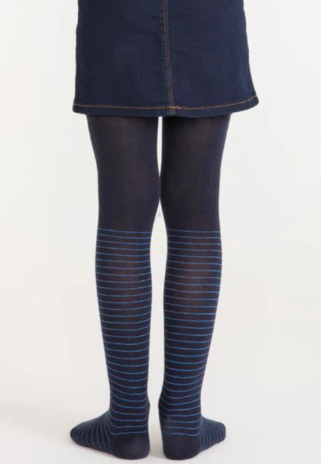 Dres pentru fetițe Penti Young „Crystal”, bumbac- imprimeu dungi cu sclipici,Bleumarin,Engros