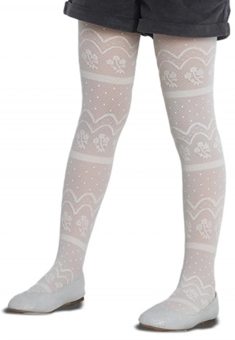 Dres fetițe Penti Young „Petunya", 30 den- transparent, alb Engros