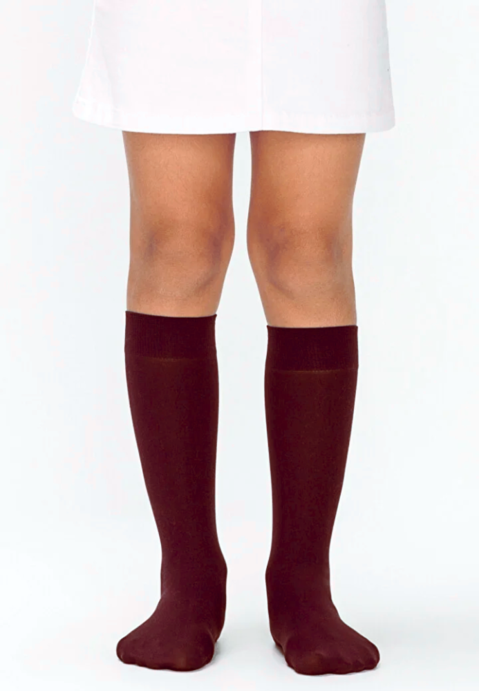 Șosete fetițe Penti Pretty Mikro 40 DEN, până la genunchi, mate, opace, vișiniu Engros