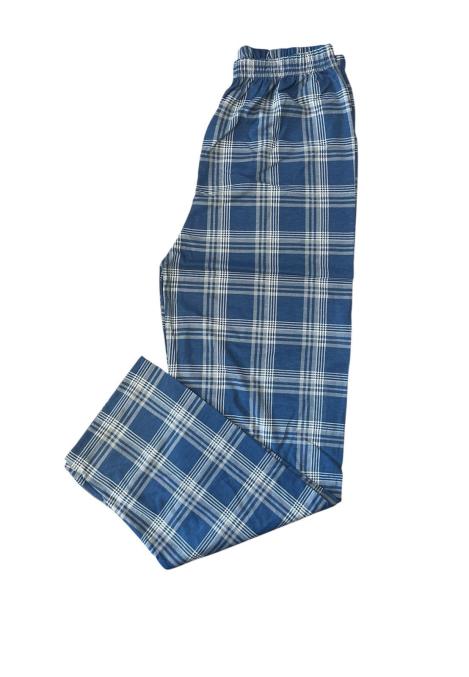 Pantaloni de Pijama Barbati ,Culoare Albastru cu Crem ,Engros