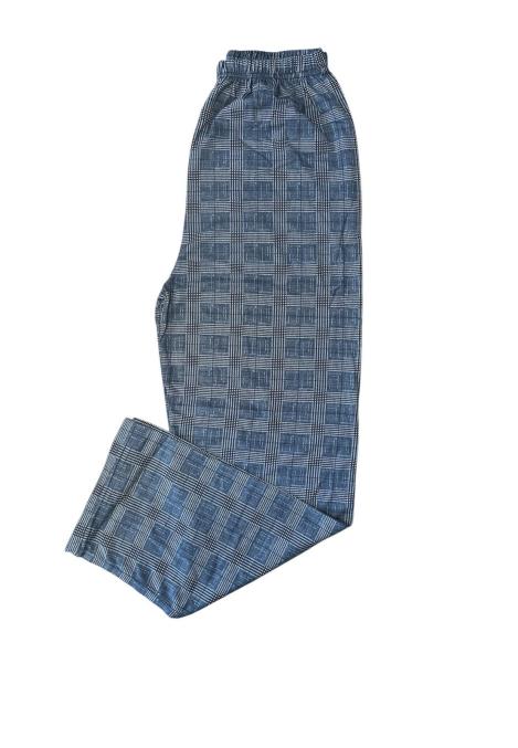 Pantaloni de Pijama Barbati ,Culoare Albastru cu Gri , Engros