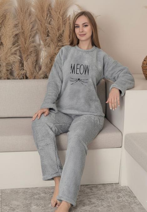 Pijama dama Cocolino,culoare gri ,Engros